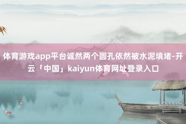 体育游戏app平台诚然两个圆孔依然被水泥填堵-开云「中国」kaiyun体育网址登录入口