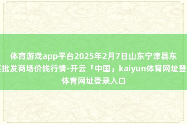 体育游戏app平台2025年2月7日山东宁津县东崔蔬菜批发商场价钱行情-开云「中国」kaiyun体育网址登录入口