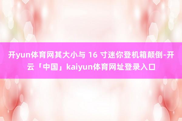 开yun体育网其大小与 16 寸迷你登机箱颠倒-开云「中国」kaiyun体育网址登录入口